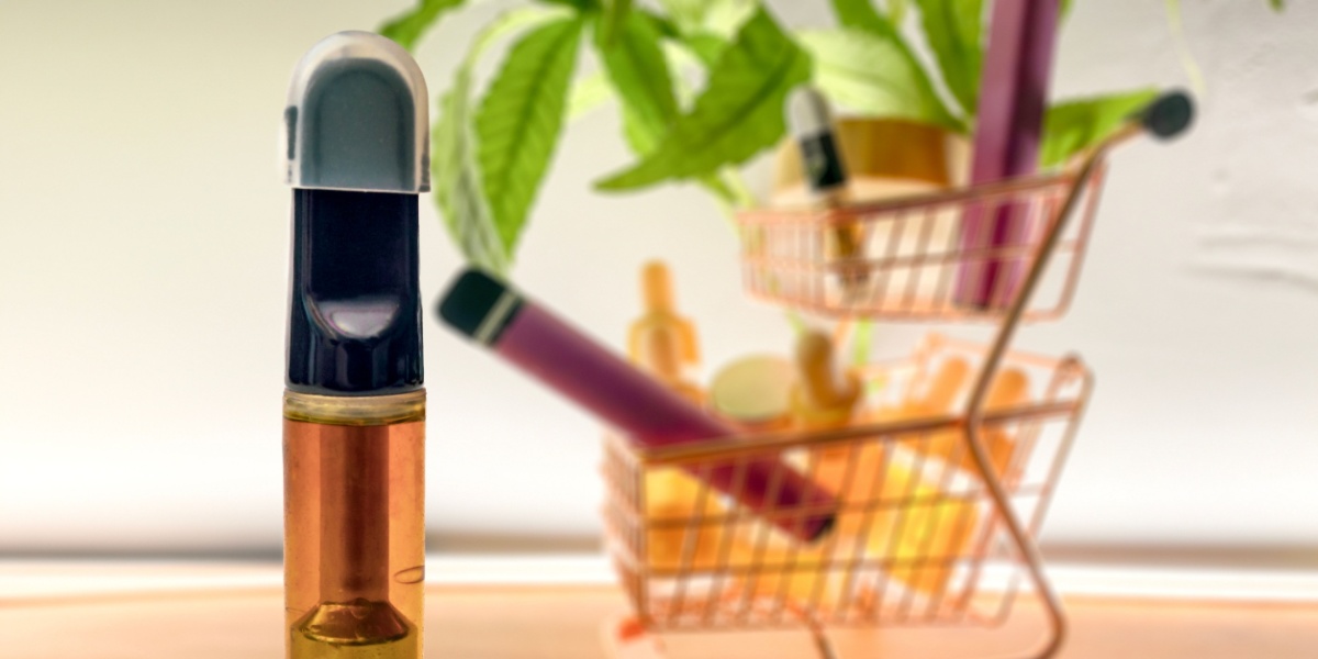 a close up photo of an anxiety pen, or a vape cartridge filled with CBD used for anxiety treatment