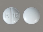 5mg oxycodone hydrochloride white K18 pill front and back view