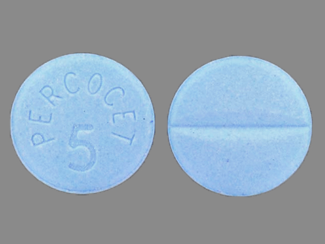 5mg percocet pill front and back view